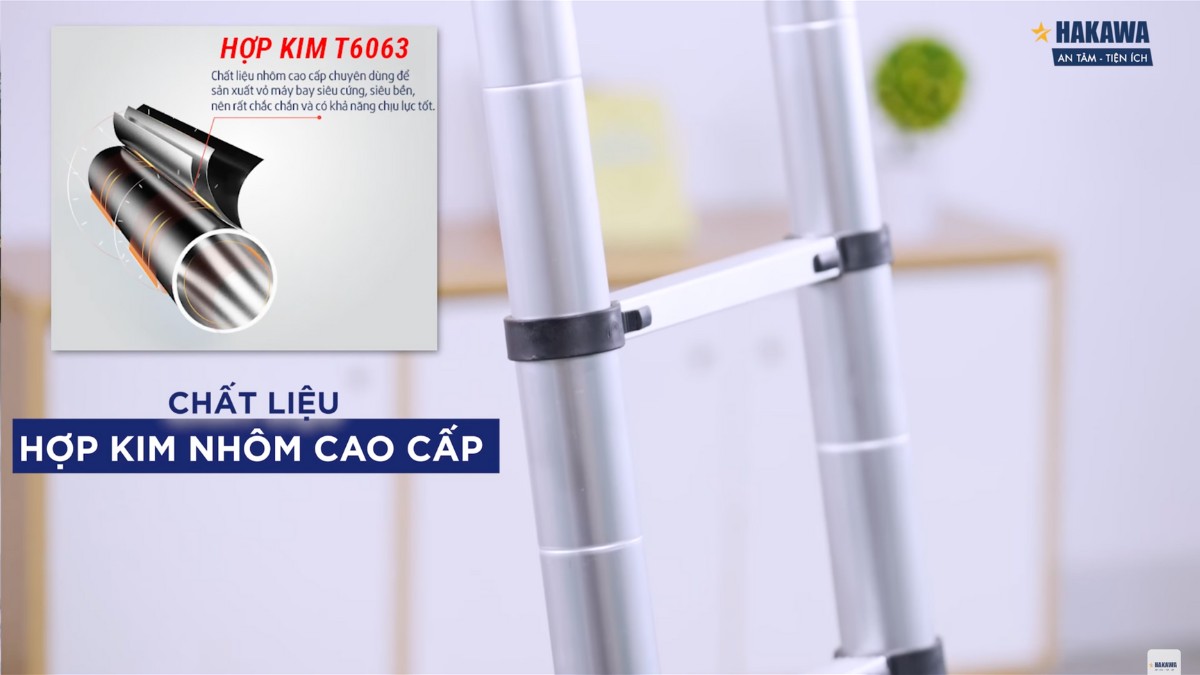 Kết cấu bền bỉ với chất liệu nhôm T6063 cao cấp