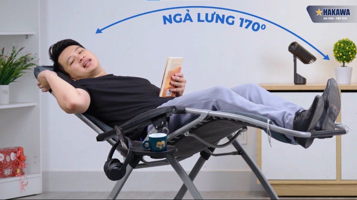 Khả năng ngả lưng linh hoạt đến 170 độ
