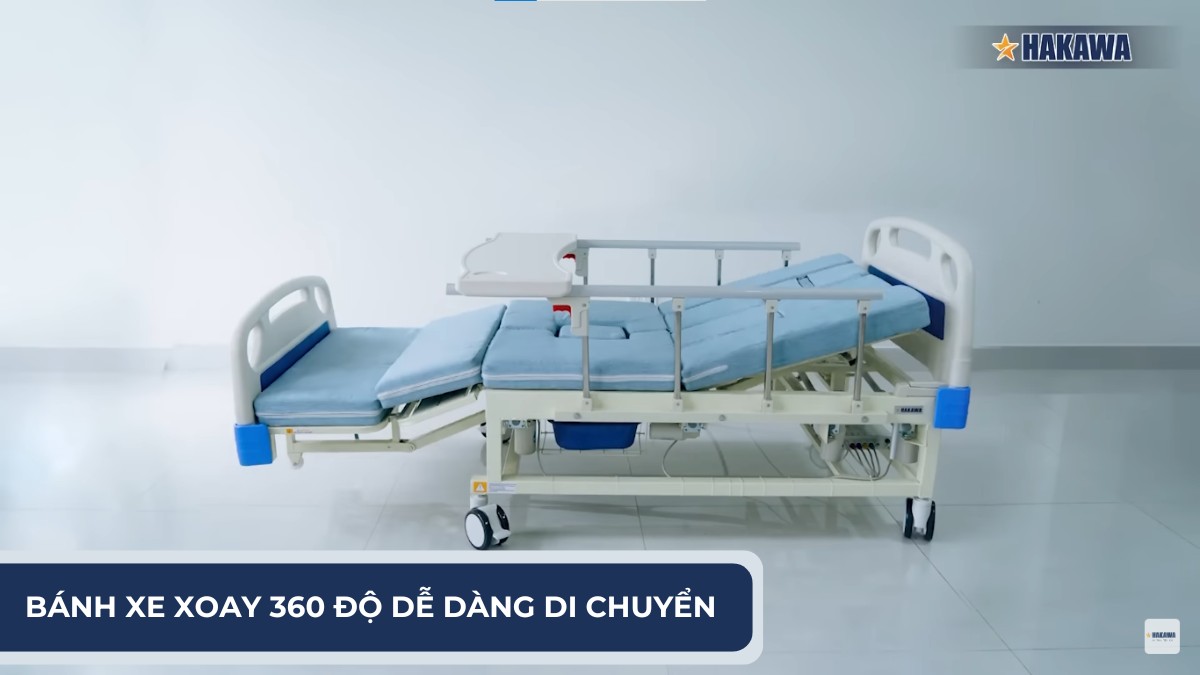 Bánh xe xoay 360 độ dễ dàng di chuyển