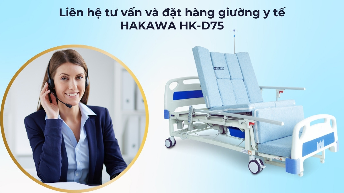 Liên hệ tư vấn và đặt hàng giường y tế HAKAWA HK-D75