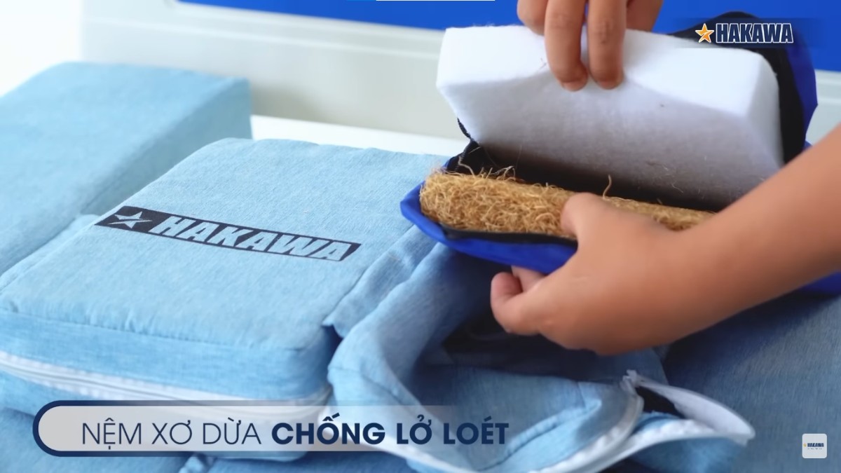 Nệm xơ dừa thoáng mát và kháng khuẩn