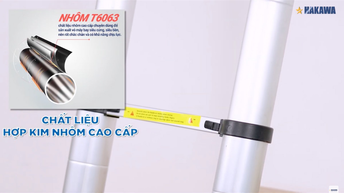 Chất liệu hợp kim nhôm T6063+ cao cấp