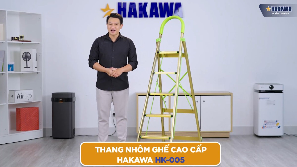 Thang nhôm ghế 5 bậc Hakawa-HK-005