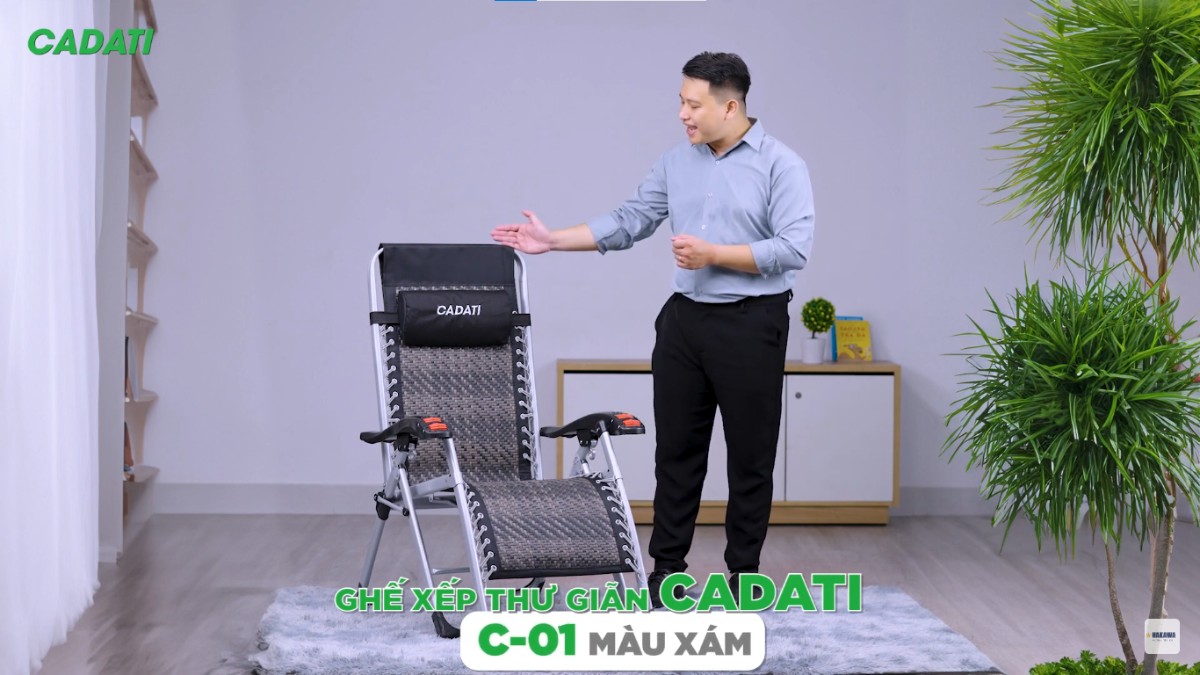 Ghế xếp thư giãn giá rẻ CADATI-C-01