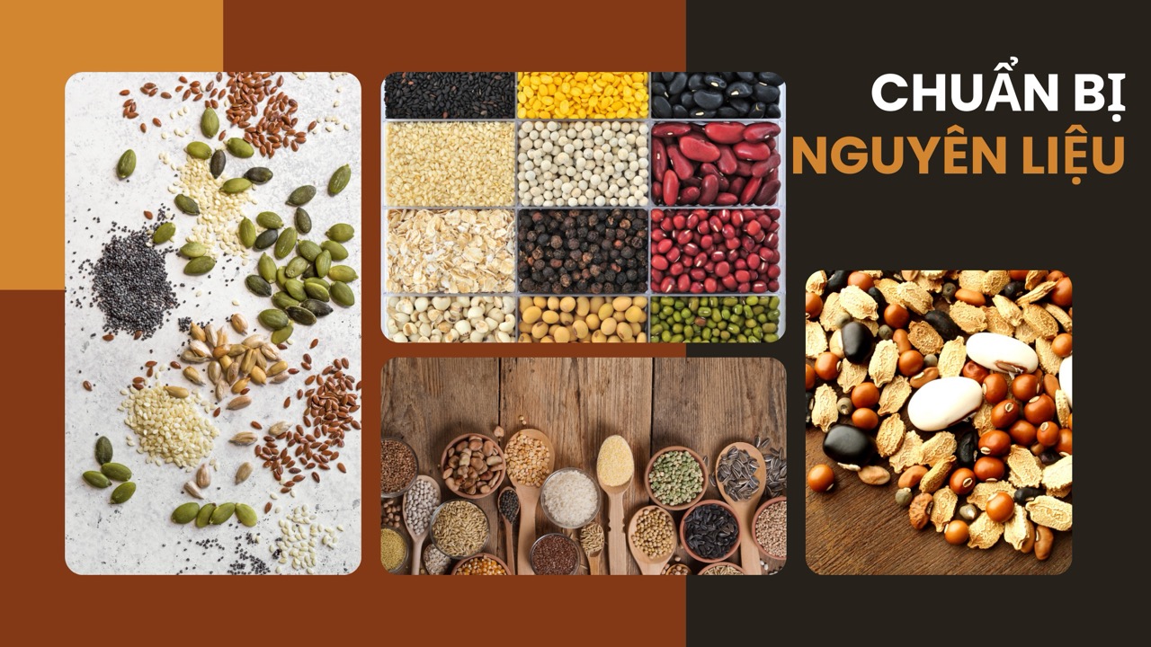 Chuẩn bị nguyên liệu và làm khô hạt