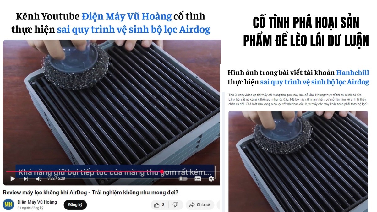 Cố tình phá hoại sản phẩm để lèo lái dư luận