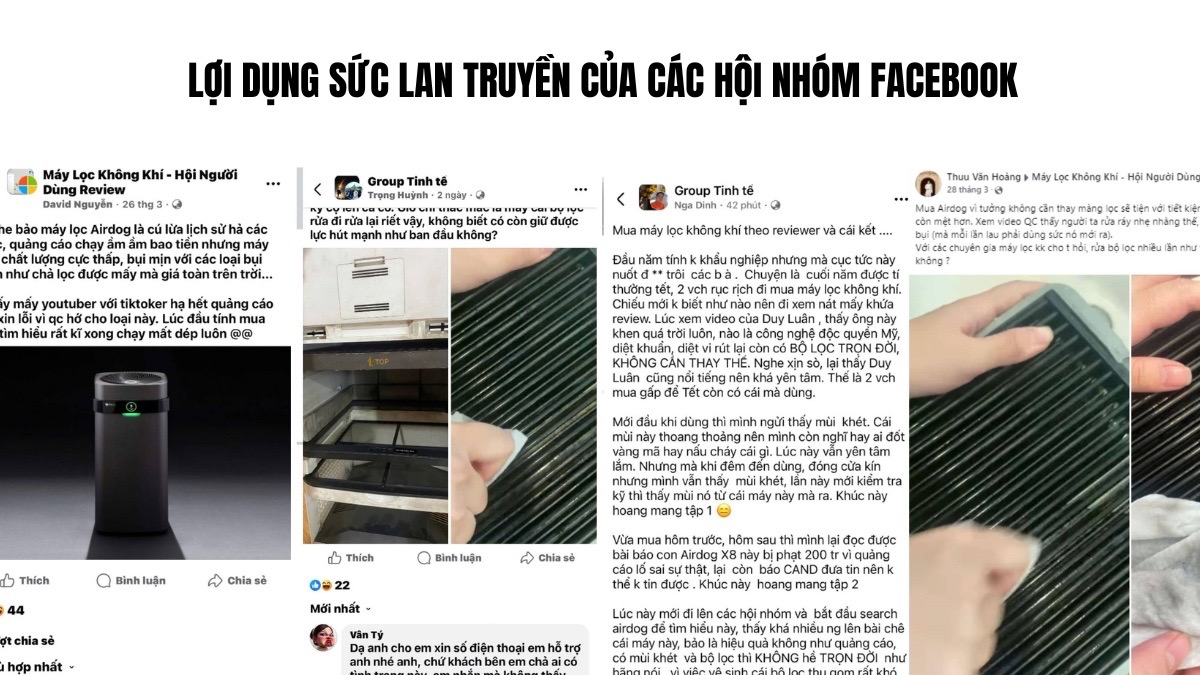 Lợi dụng sức lan truyền của các hội nhóm Facebook