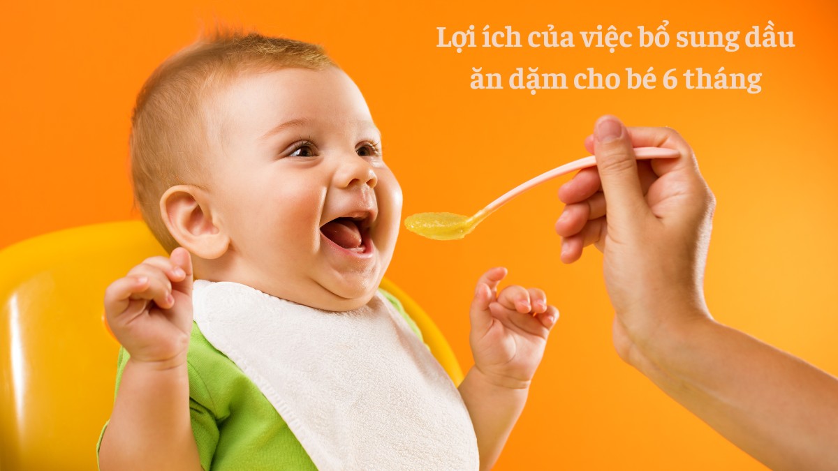 Sử dụng dầu ăn dặm cho bé 6 tháng đúng cách không chỉ giúp tăng cường năng lượng mà còn hỗ trợ phát triển trí não, hoàn thiện hệ miễn dịch và ngăn ngừa táo bón