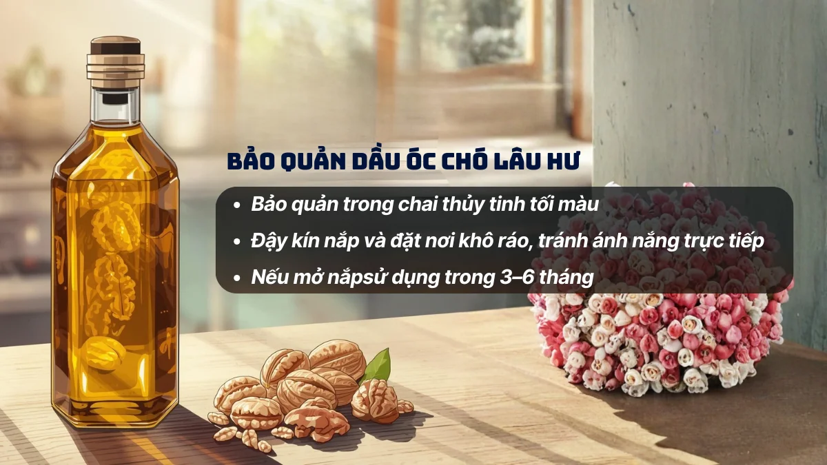 Một số lưu ý trong bảo quản dầu mè