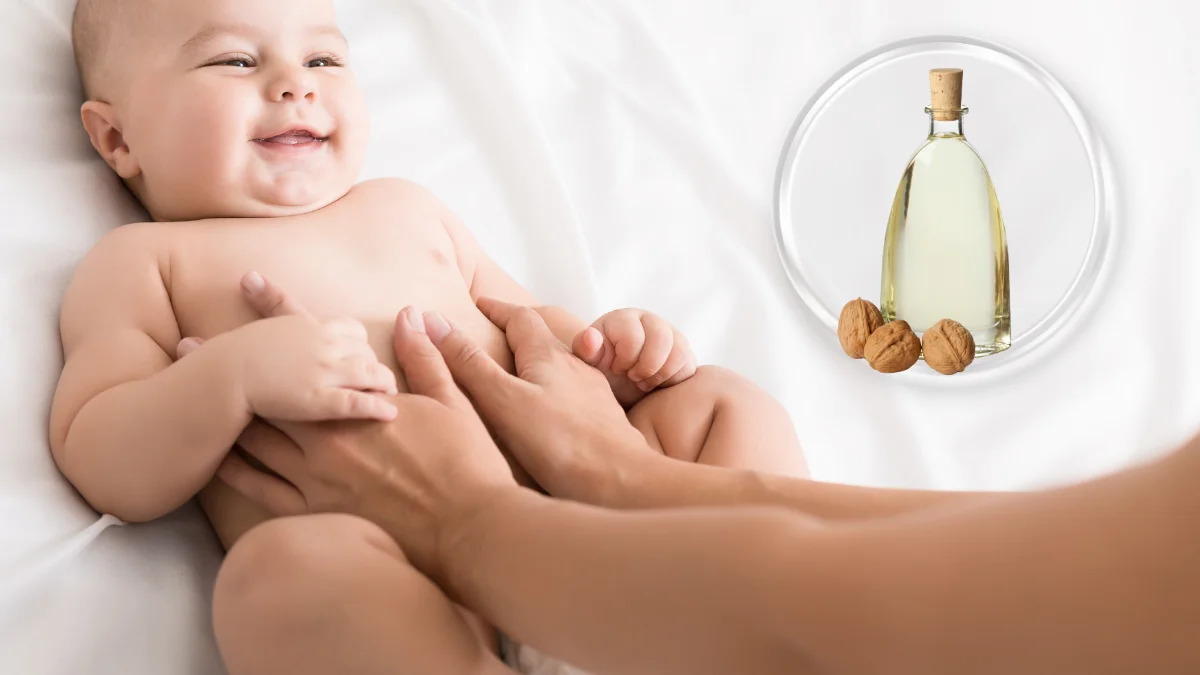 Có thể dùng làm dầu óc chó để massage cho trẻ nhỏ