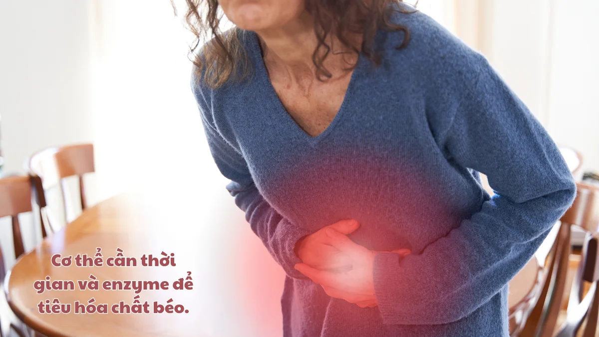 Cơ thể cần thời gian để tiêu hóa chất béo