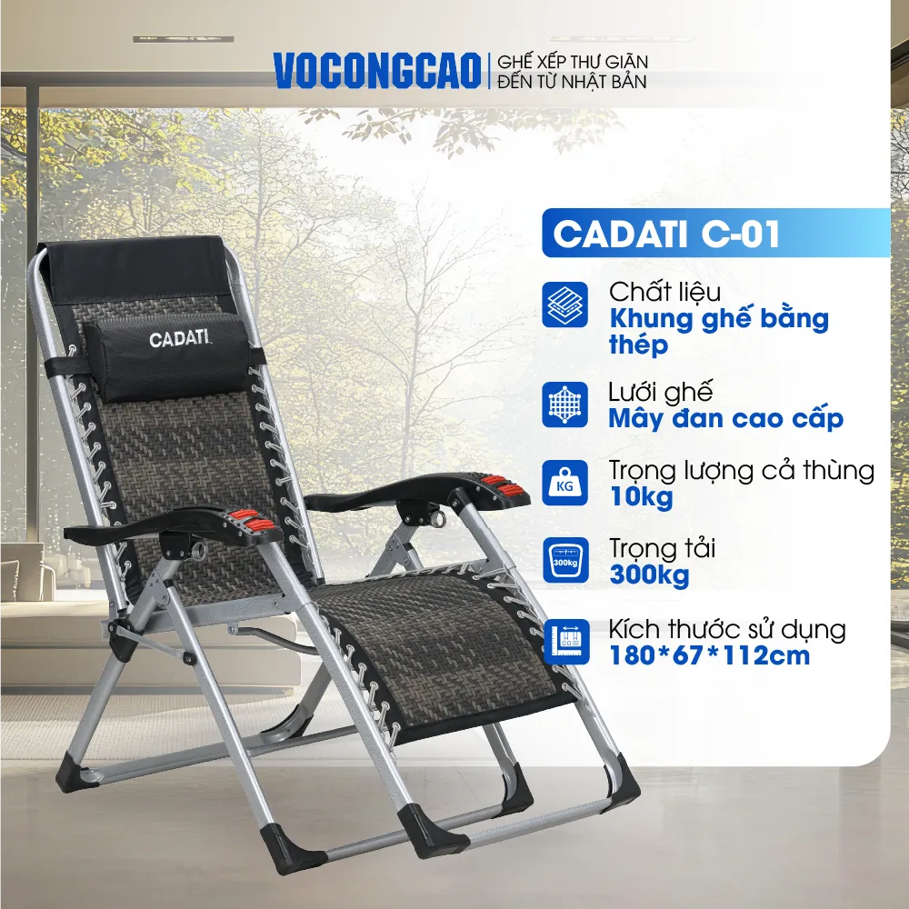 ghế xếp thư giãn Cadati C01