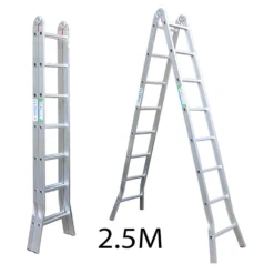 Thang nhôm chữ A khóa sập tự động Nikita Nika25 2.5m