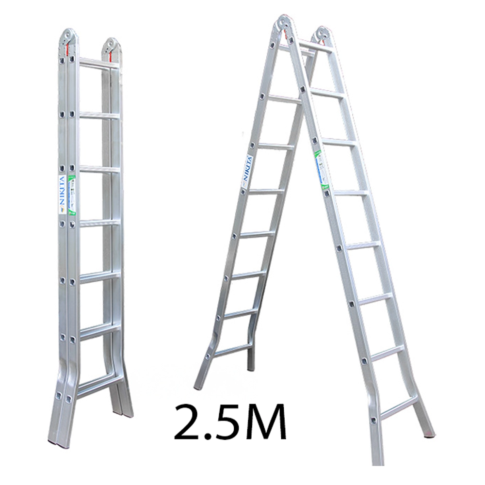 Thang nhôm chữ A khóa sập tự động Nikita Nika25 2.5m