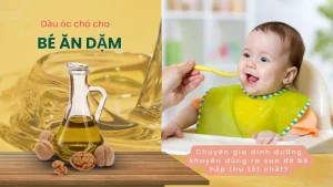 Dầu óc chó cho bé ăn dặm: Chuyên gia dinh dưỡng khuyên dùng